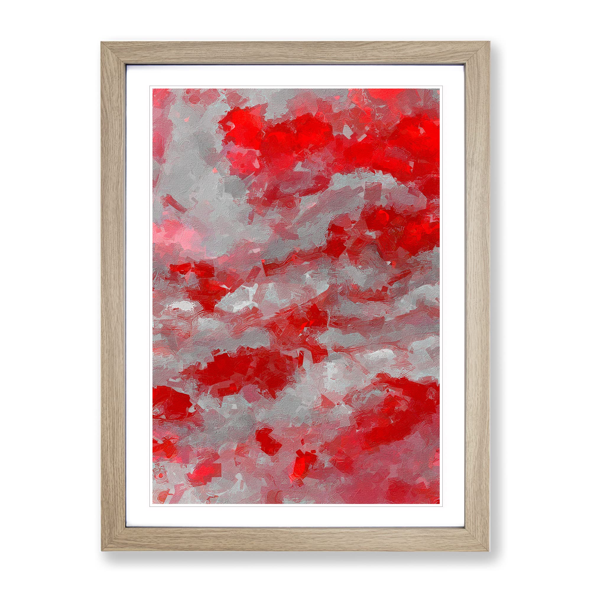 Soul Mate Abstract Framed Print, Oak, A3 (34 x 46 cm)