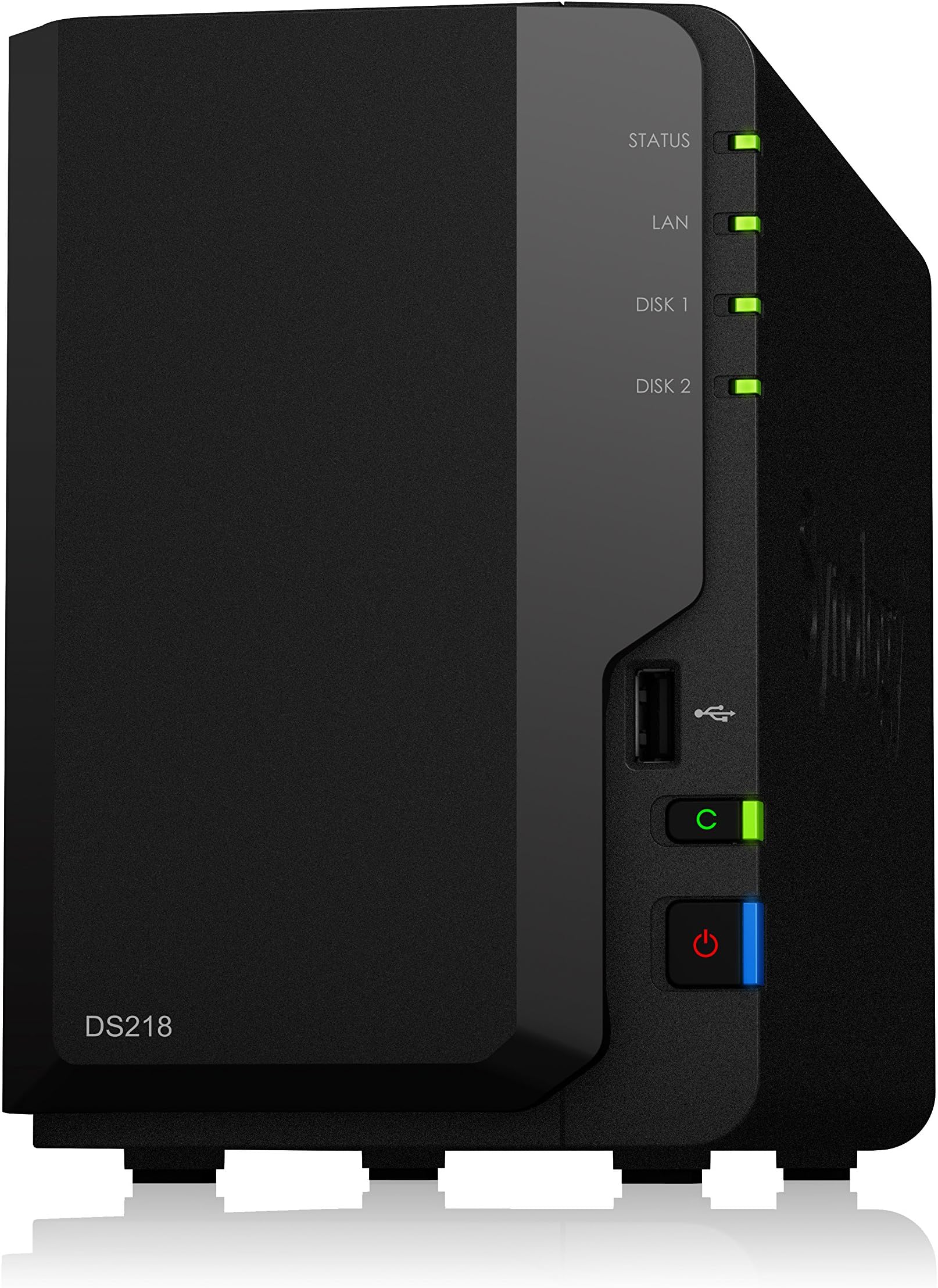 Synology DS218 12 TB (2 x 6 TB WD RED) 2 Bay Desktop NAS Unit