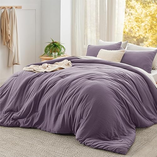 Miniatura 52 de Bedsure Juego de edredón tamaño Queen, ropa de cama suave prelavada rosa claro para todas las estaciones, juego de cama GentleSoft de 3 piezas, 1 20