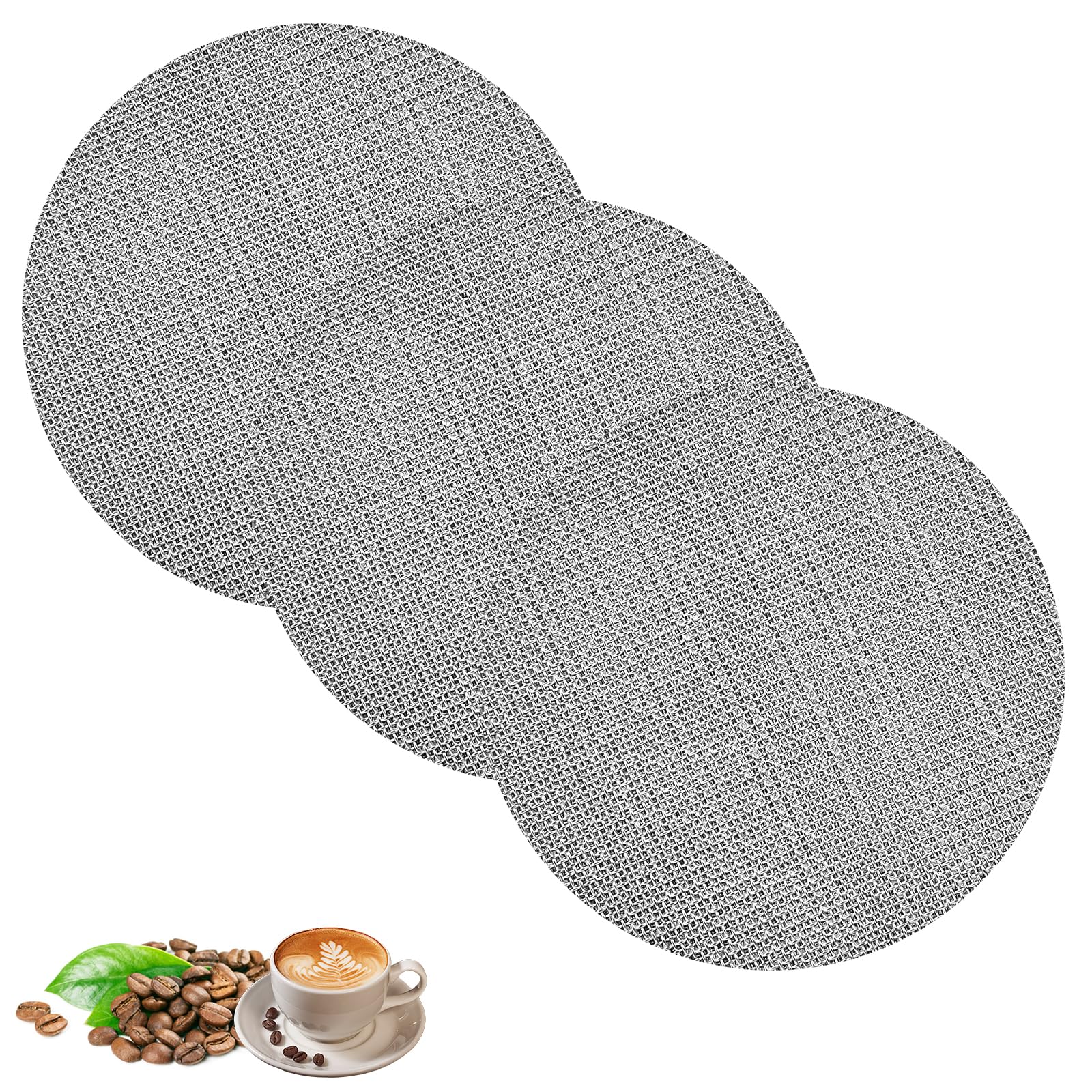 HOTUT 3 Pack 51mm Puck Screen, Espresso Metal Coffee Filter Reusable Espresso Filters for 51mm Portafilter Basket, Coffee Accessories for Home Barista