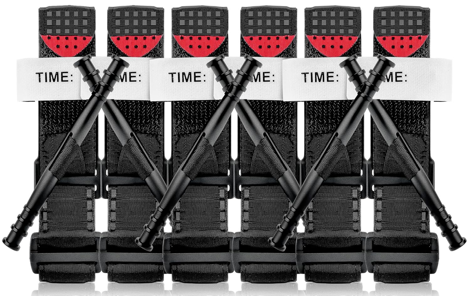 Tourniquet, 6-Pack Tactical Tourniquets - Reinforced with Thicker Nylon Rod