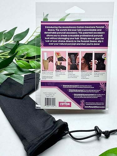 Miniatura 5 de Cotton Creations Funda de cola de caballo personalizada con extensiones de cabello, haz tu propia cola de caballo