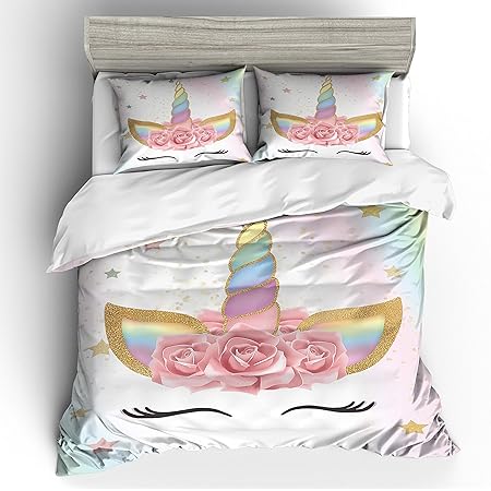 unicorn single bedding set
