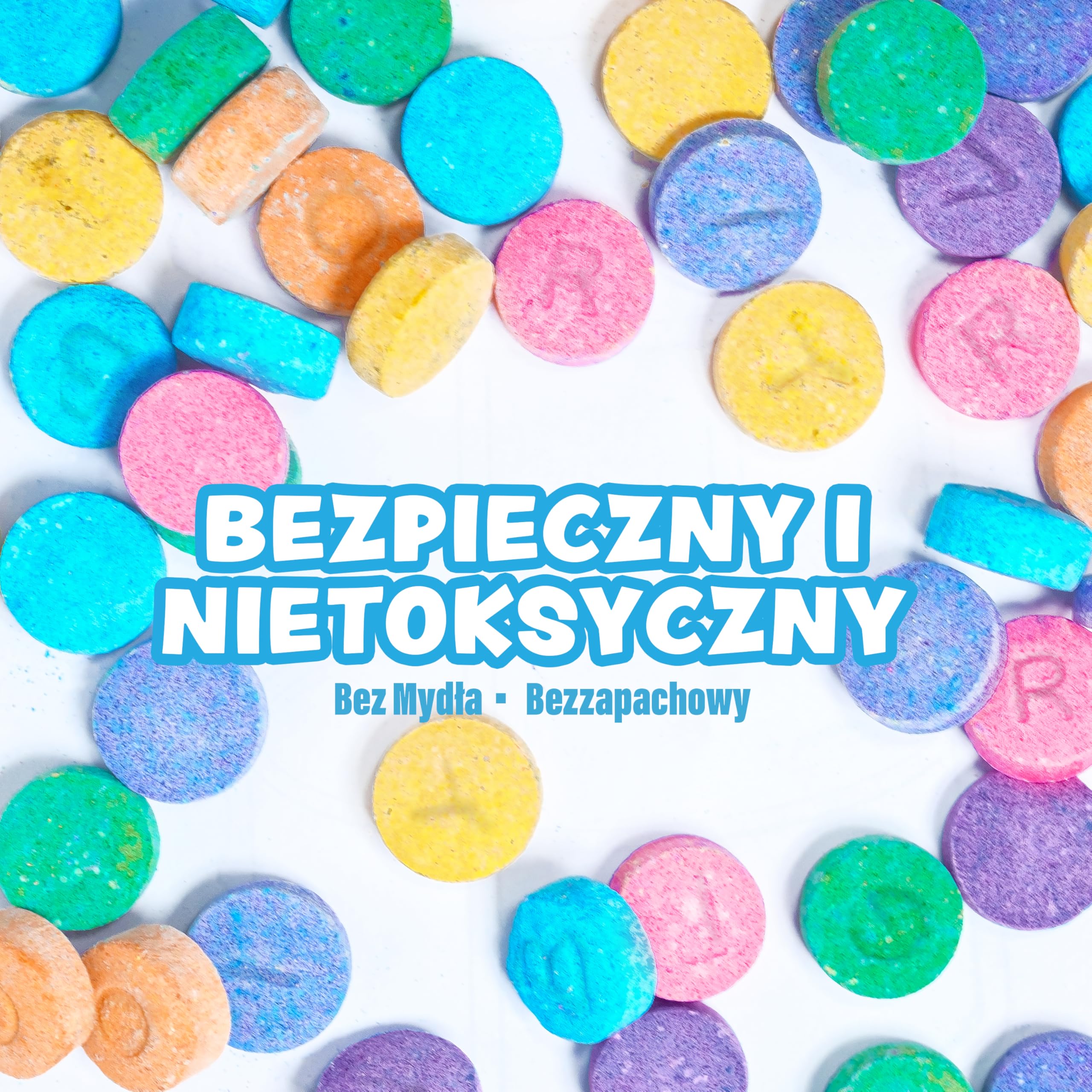 Tub Works® Kolorowe Pastylki do Kąpieli 150 szt | Nietoksyczne & Bezzapachowe | Kolorowe Tabletki do Kąpieli dla Dzieci | Twórz Kolory Podczas Kąpieli | Pastylki Do Wody w 7 Kolorach | Kule Do Kąpieli