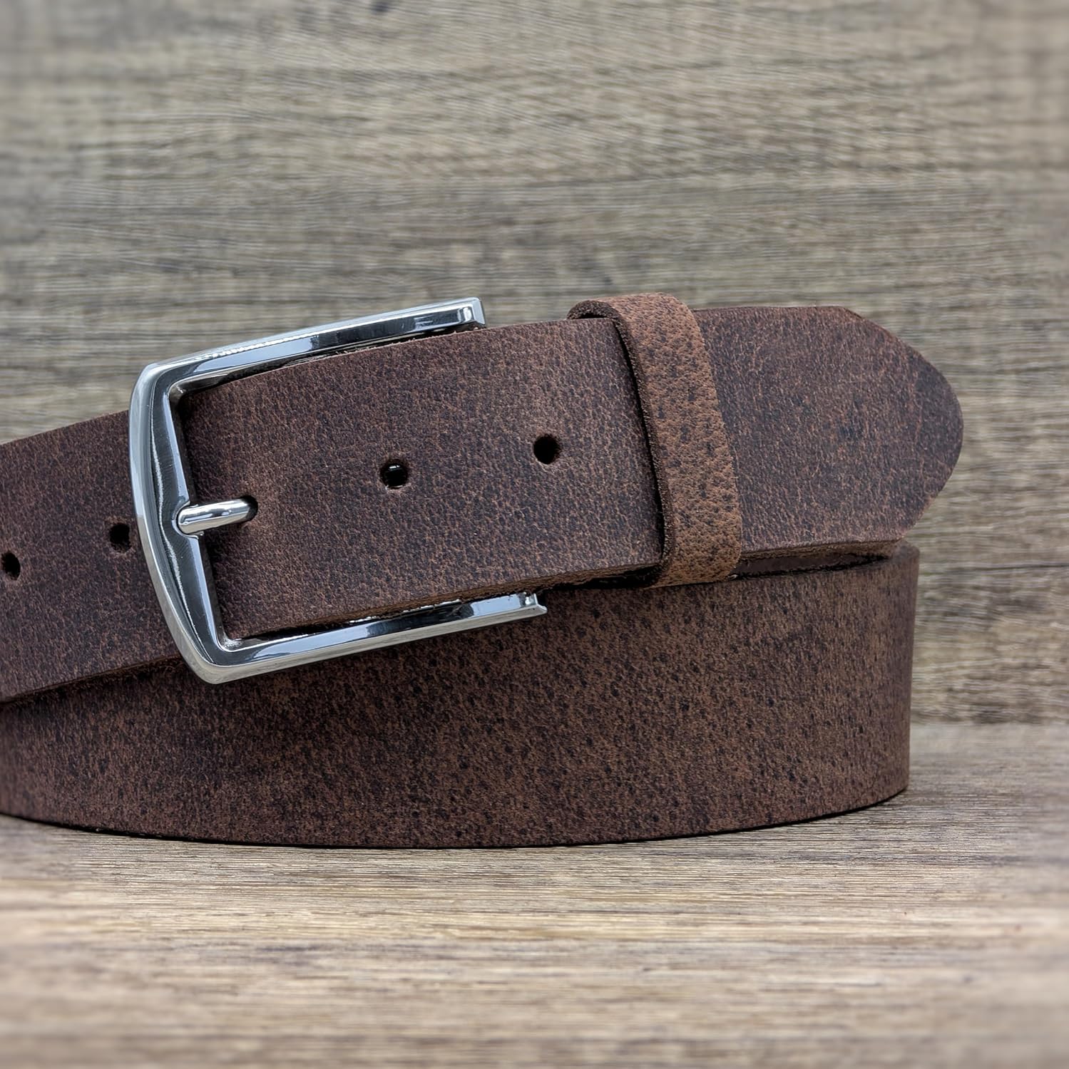 Ashford Ridge Made in England 40mm Full Grain Leather Belt with Classic Buckle