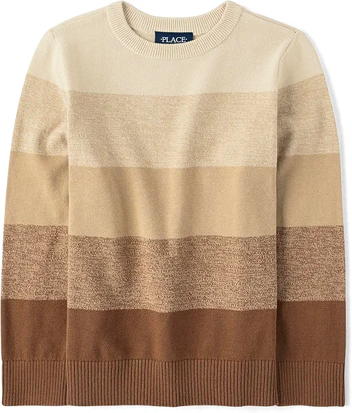 The Children's Place Boys' Long Sleeve Crew Neck Pullover Sweater