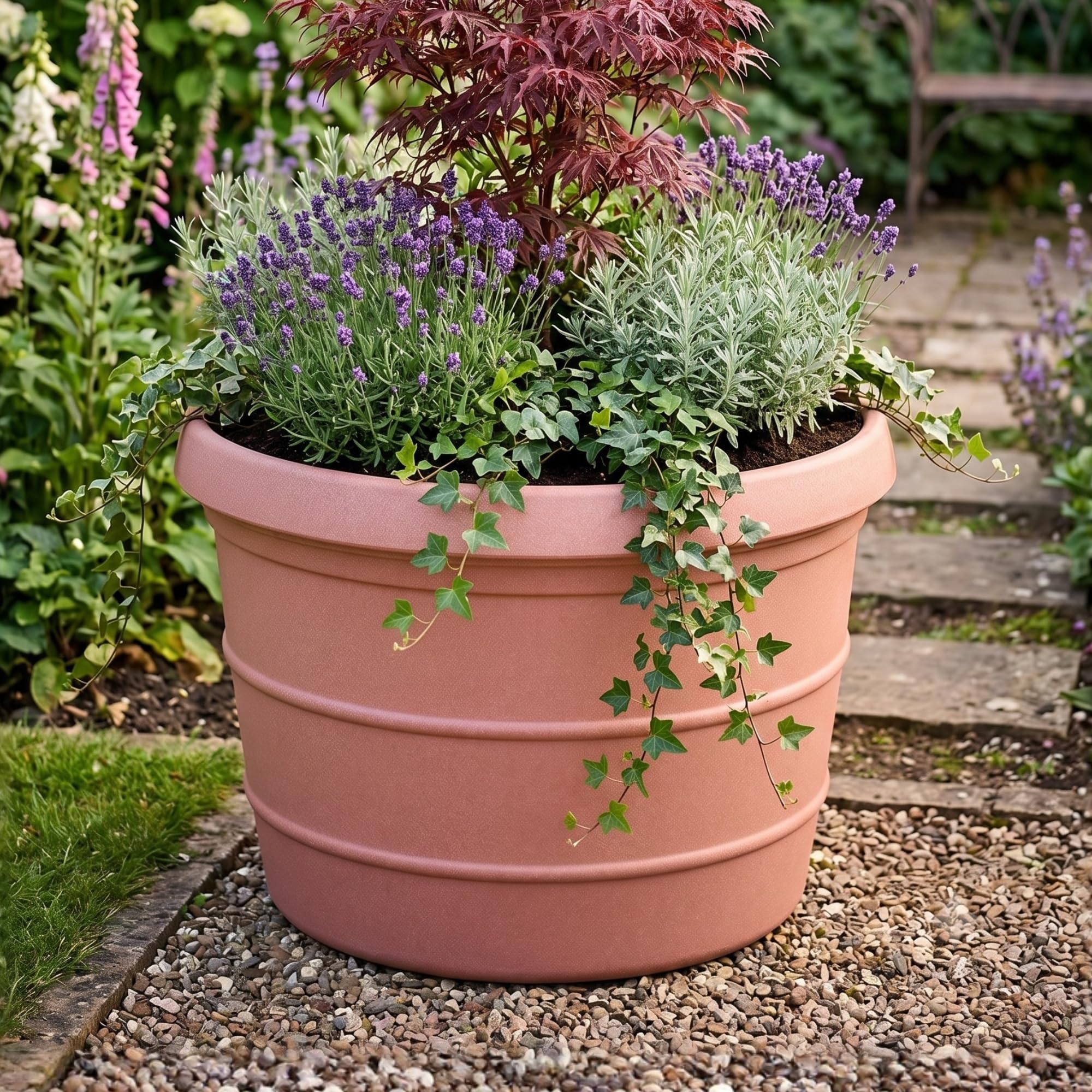 86cm Rotomoulded Large Planter (275L) - Frost-Proof Terracotta Effect