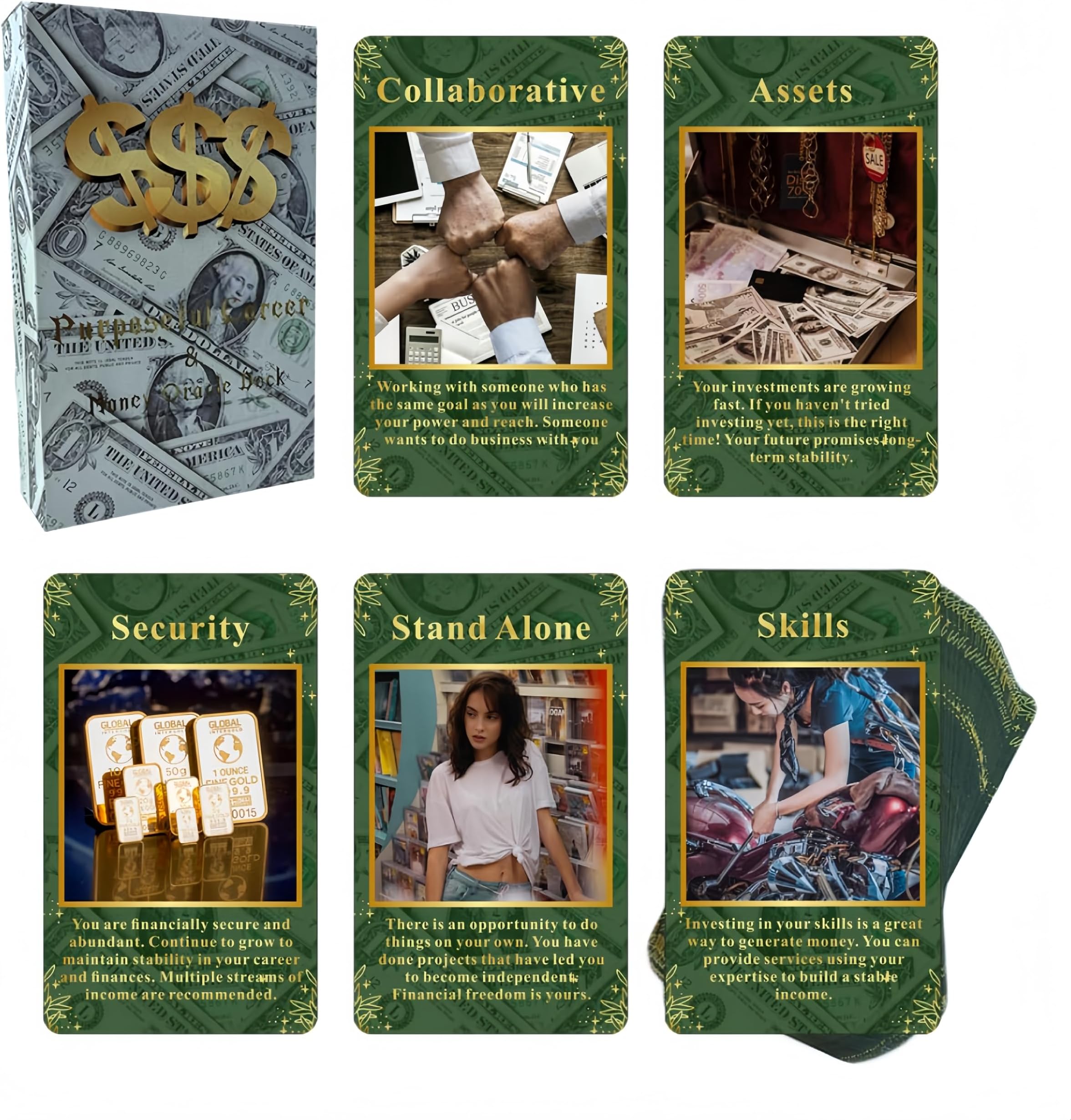 Sponsored Ad - 6+ Years Career Oracle Card Game Deck, Career Purpose And Money Oracle Cards, Oracle Cards For Beginners, Help With Clear Direction And Guidelines For Achieving Goals