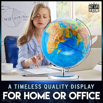 Get Life Basics 13 Illuminated Constellation World Globe for Kids & Adults