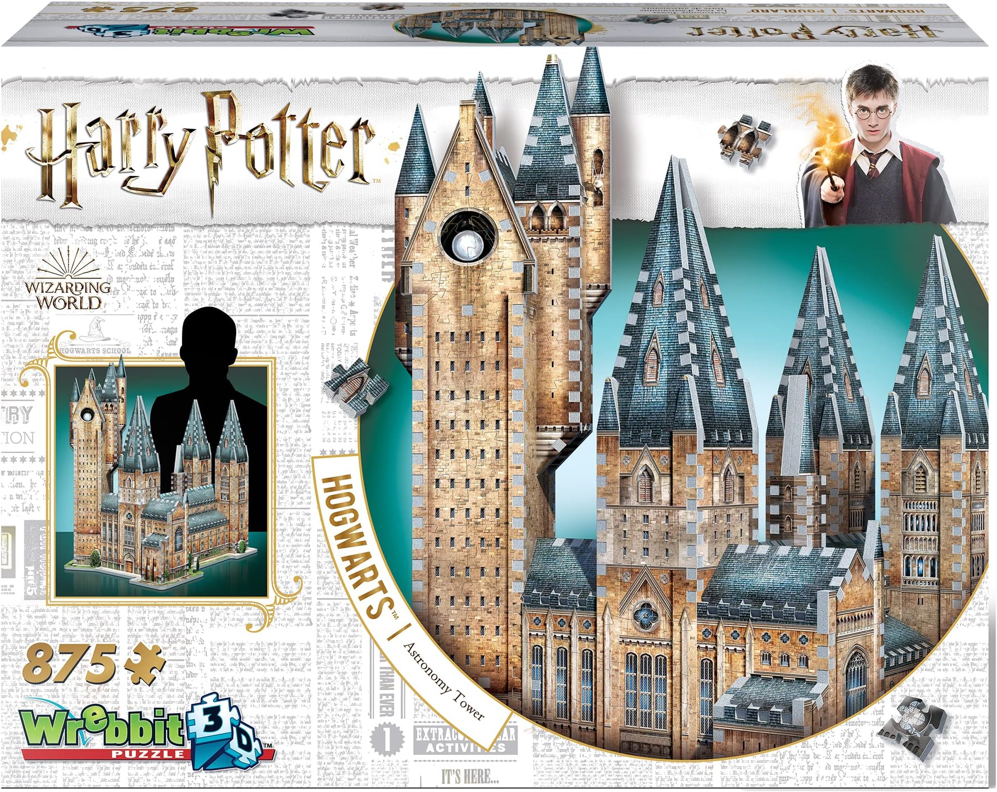 Wrebbit 3D | Harry Potter: Hogwarts Astronomy Tower (875pc) | Puzzle | Ages 14+