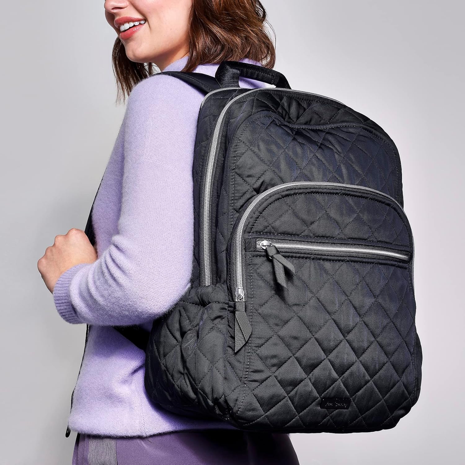 Vera Bradley Women's Performance Twill Campus Backpack, Paris Plaid, One Size - Image 6