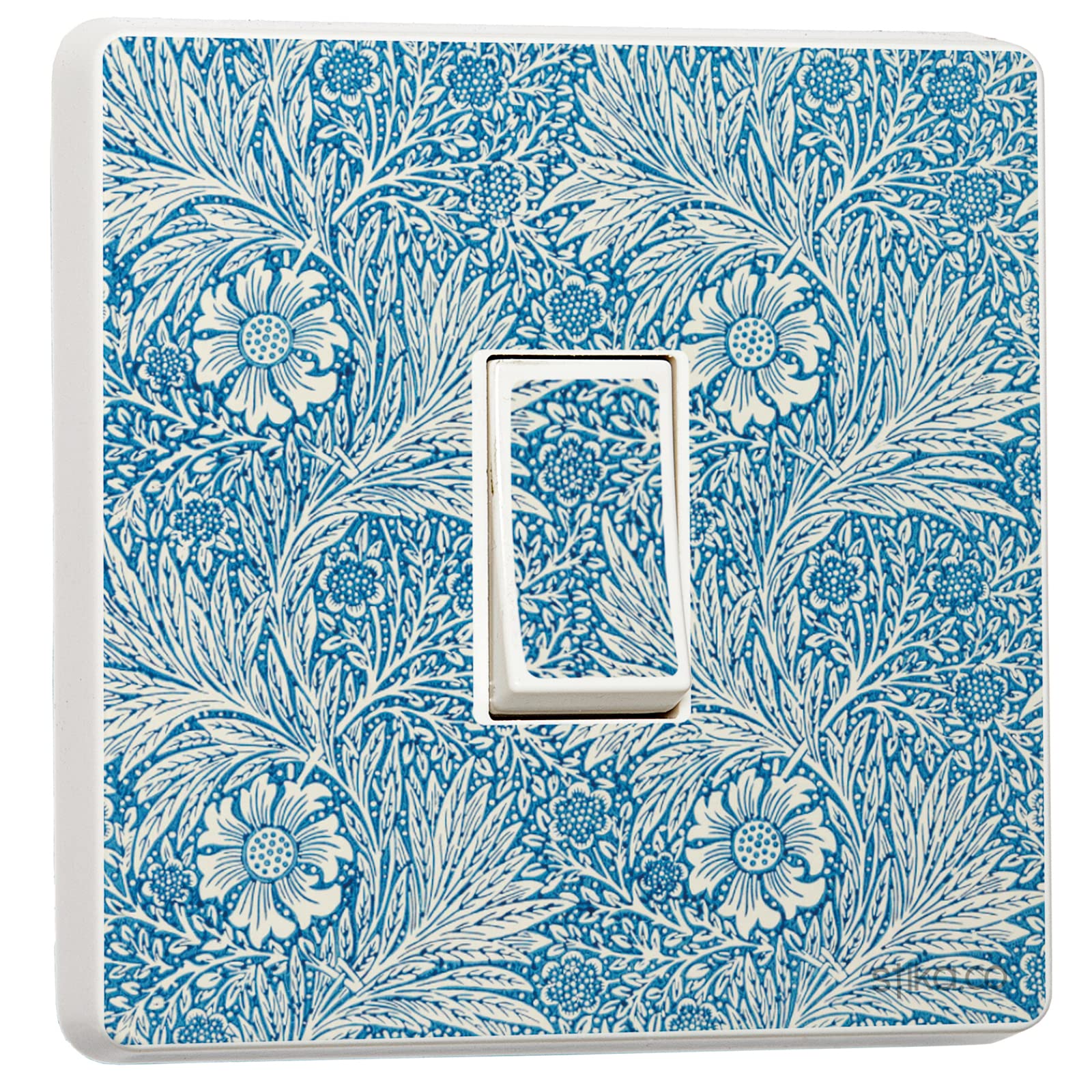 stika.co Set of 2 William Morris Art Print Marigold Pattern Light Switch Cover Vinyl Stickers - Perfect for Single Switches