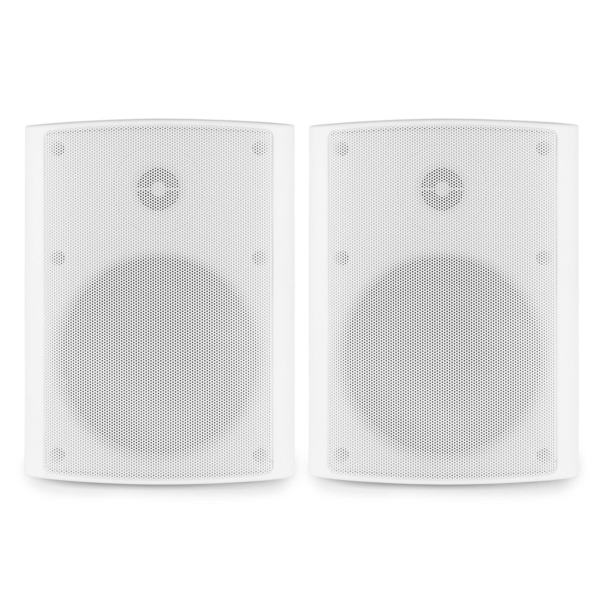 Power Dynamics BGO50 Set di Diffusori - Altoparlante a 2 Vie, Woofer da 5,25", Driver Tweeter da 3/4", Potenza di Picco: 120 W, Uso Interno/Esterno, Attacco Flangia, Montaggio a Parete, Bianco