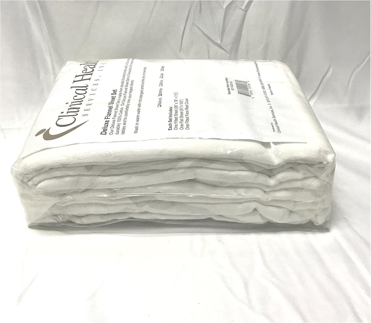 Deluxe Flannel Massage Sheet Set (White) Beauty