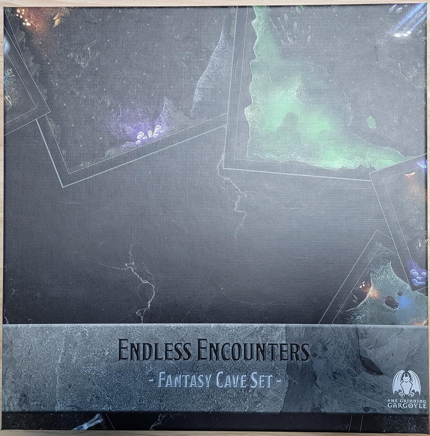 Encuentros sin fin, mapas de terreno tácticos flexibles para juegos - Tapete de juego Battle Grid - Juego de rol portátil DND RPG - Mesa de dragones y mazmorras de cuadrícula de 1 pulgada (Cavernas)