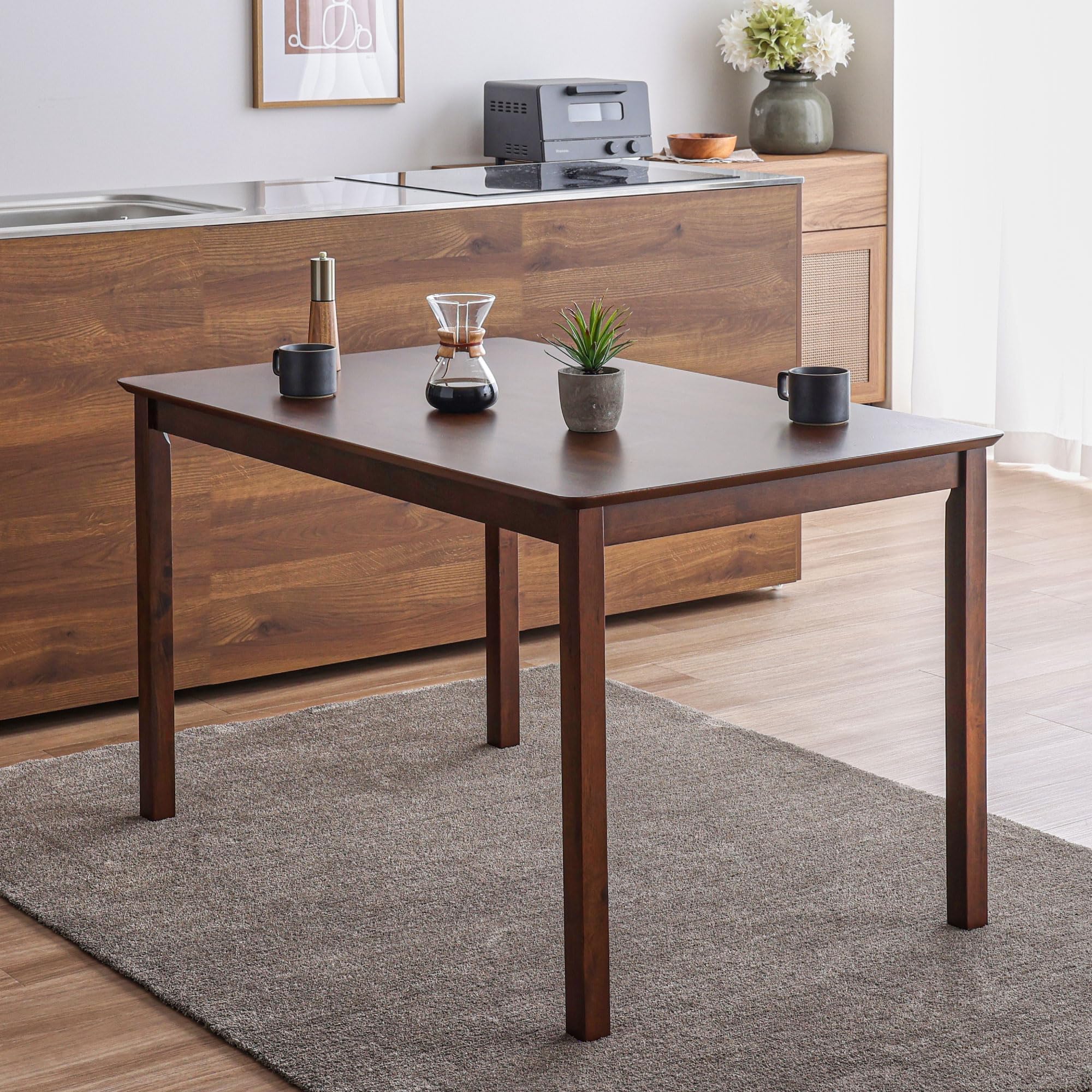 Amazon｜VENTOTA ダイニングテーブル 4人用 幅120cm 木製