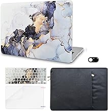 KECC - Funda rígida para laptop MacBook con protector para teclado, funda y protector de pantalla y cámara Web (paquete 5 ...