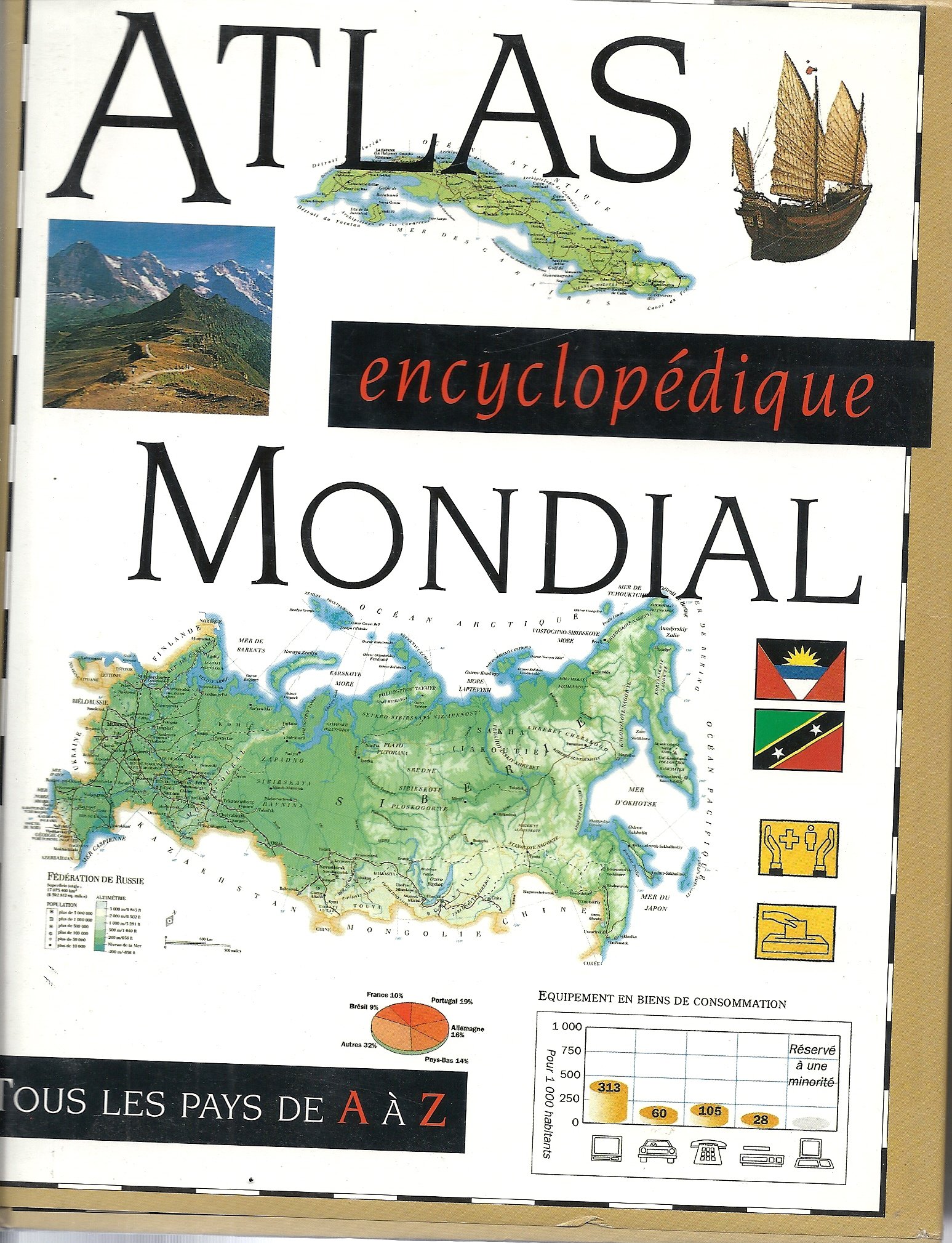 Atlas encyclopédique mondial : Tous les pays de A à Z [Hardcover] Collectif and France Loisirs