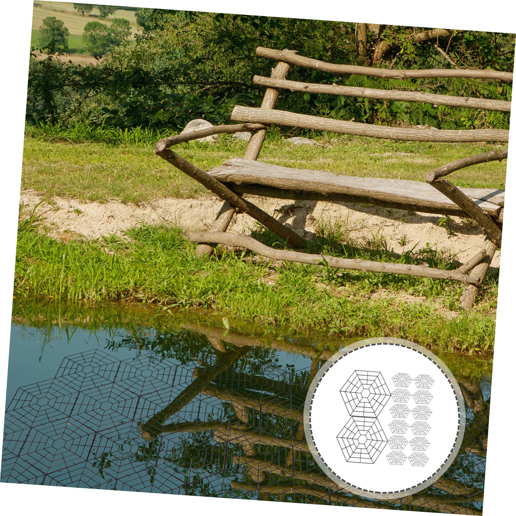 30 Piezas Protector de Estanque Flotante Malla Profesional para Peces Redes Protectoras para Estanques contra Aves y Depredadores