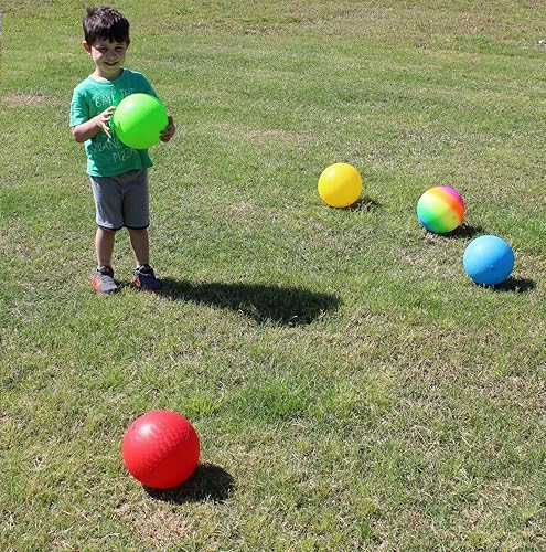 Miniatura 2 de Paquete de 24 bolas de juego de 8.5 pulgadas (rojo, azul, verde, amarillo, arco iris, verdeswish)