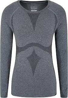 Mountain Warehouse Off Piste Womens Seamless Top - Lightweight Baselayer, Breathable, Quick Dry - Best for Winter