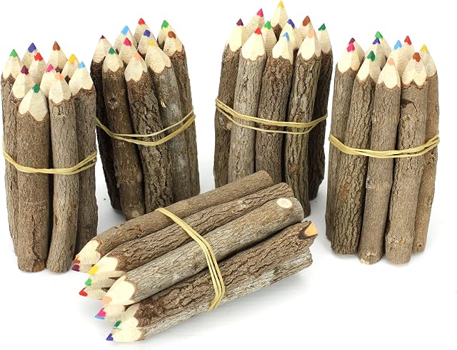 Farang Thai Tree Branch Twig Pencil Bundle - Extra Small Size - Multicolour - Multipack of 5 Bundles