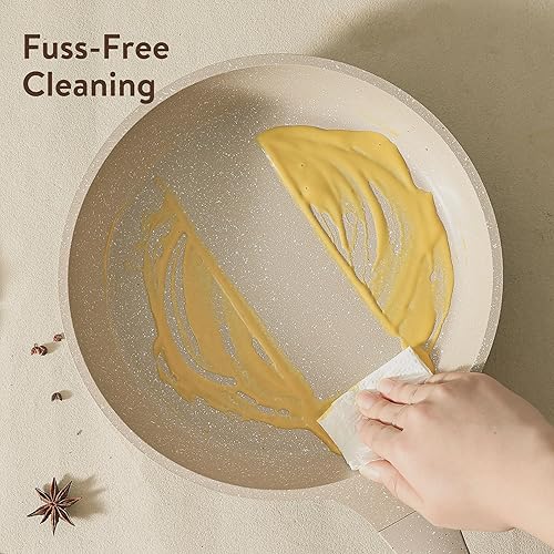 Miniatura 4 de CAROTE Juego de ollas y sartenes antiadherentes, juego de utensilios de cocina de inducción, juego de cocina antiadherente, juego de ollas y