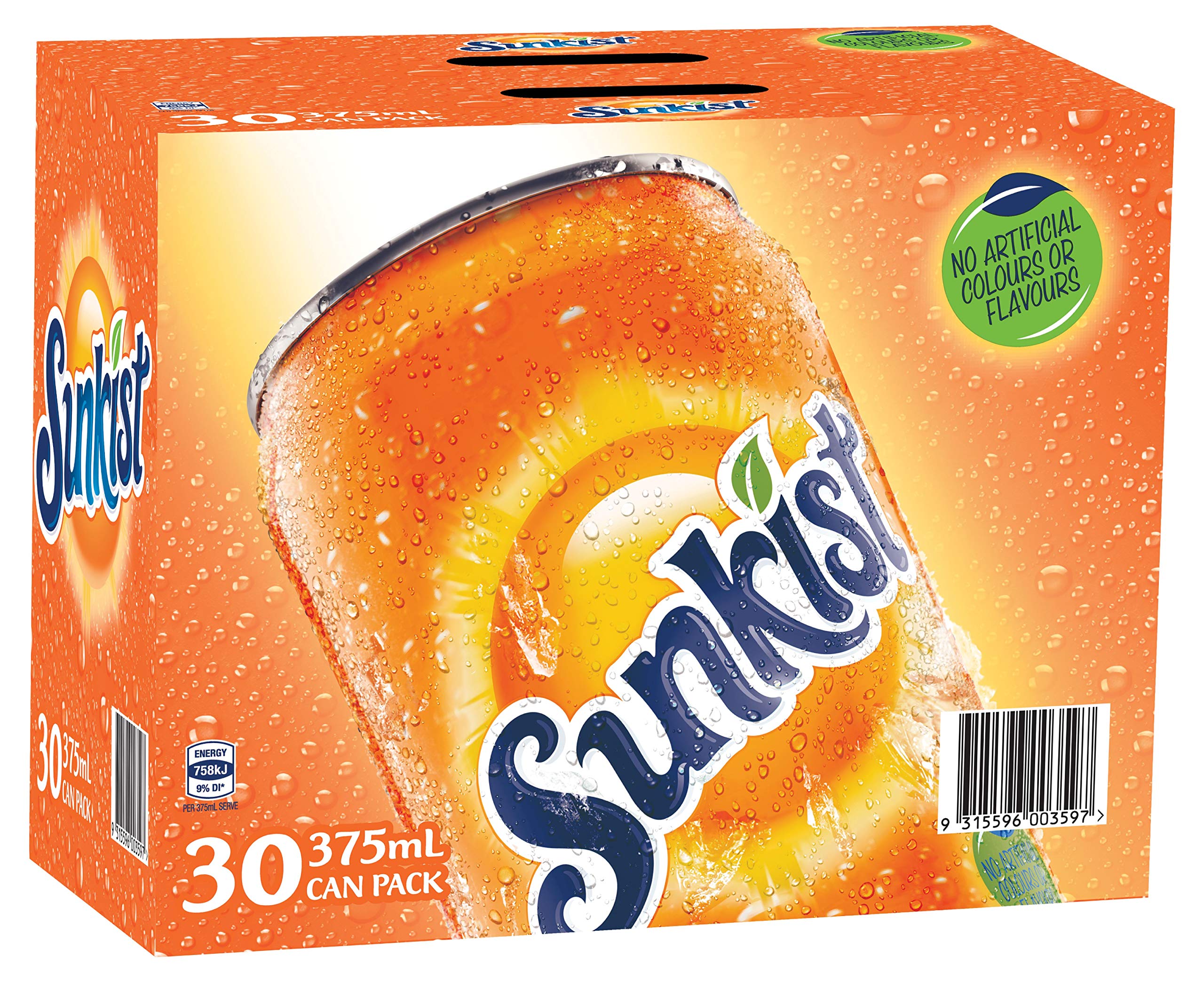 Sunkist Refrigerante laranja, 30 x 375 ml : Amazon.com.br