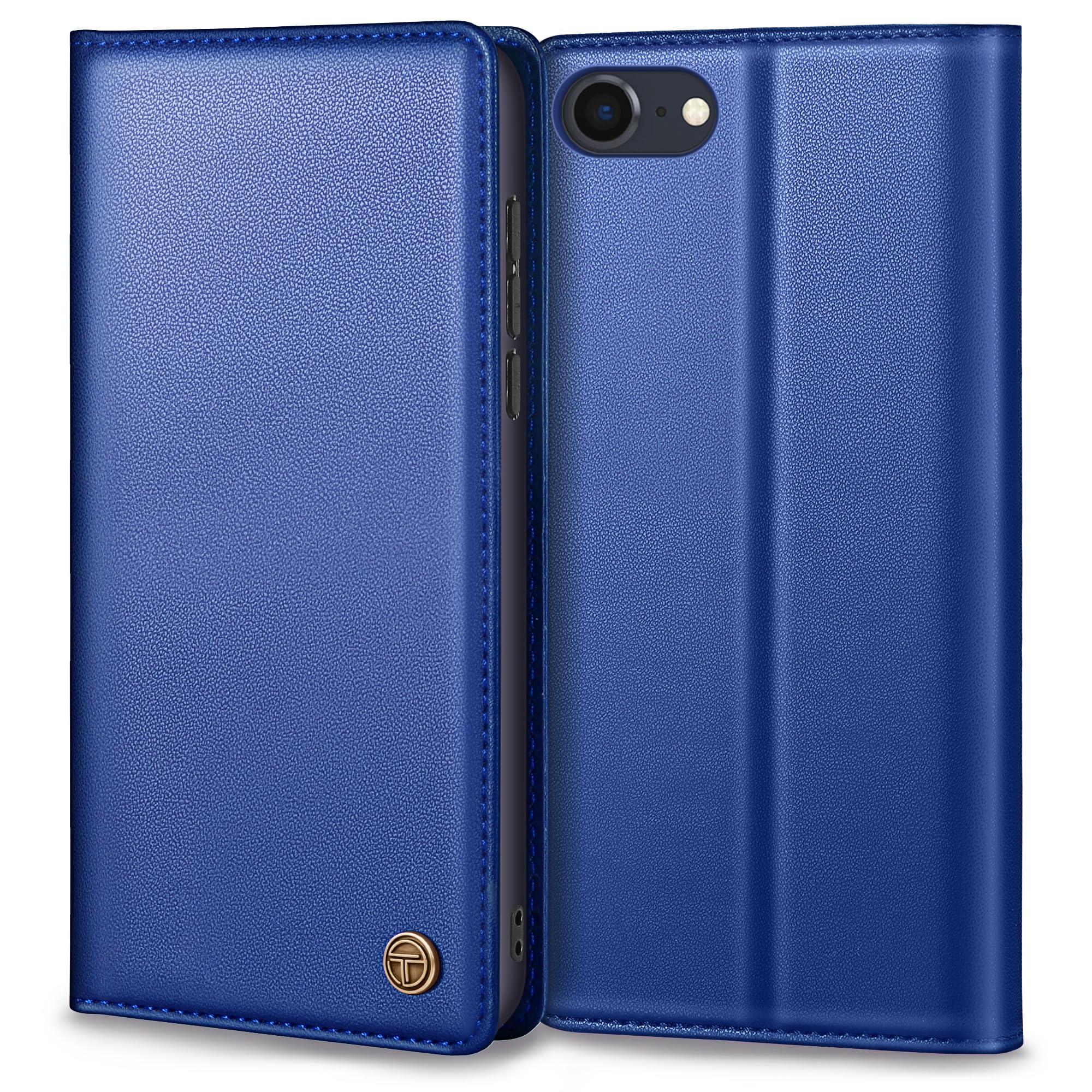 Thorhülle Handyhülle für iPhone SE 2022/2020 Hülle, Premium Lederhülle Schutzhülle Tasche für iPhone SE/8/7 Hülle Wallet Kartenfach Standfunktion Flip Case für iPhone SE Klappbar, Royalblau