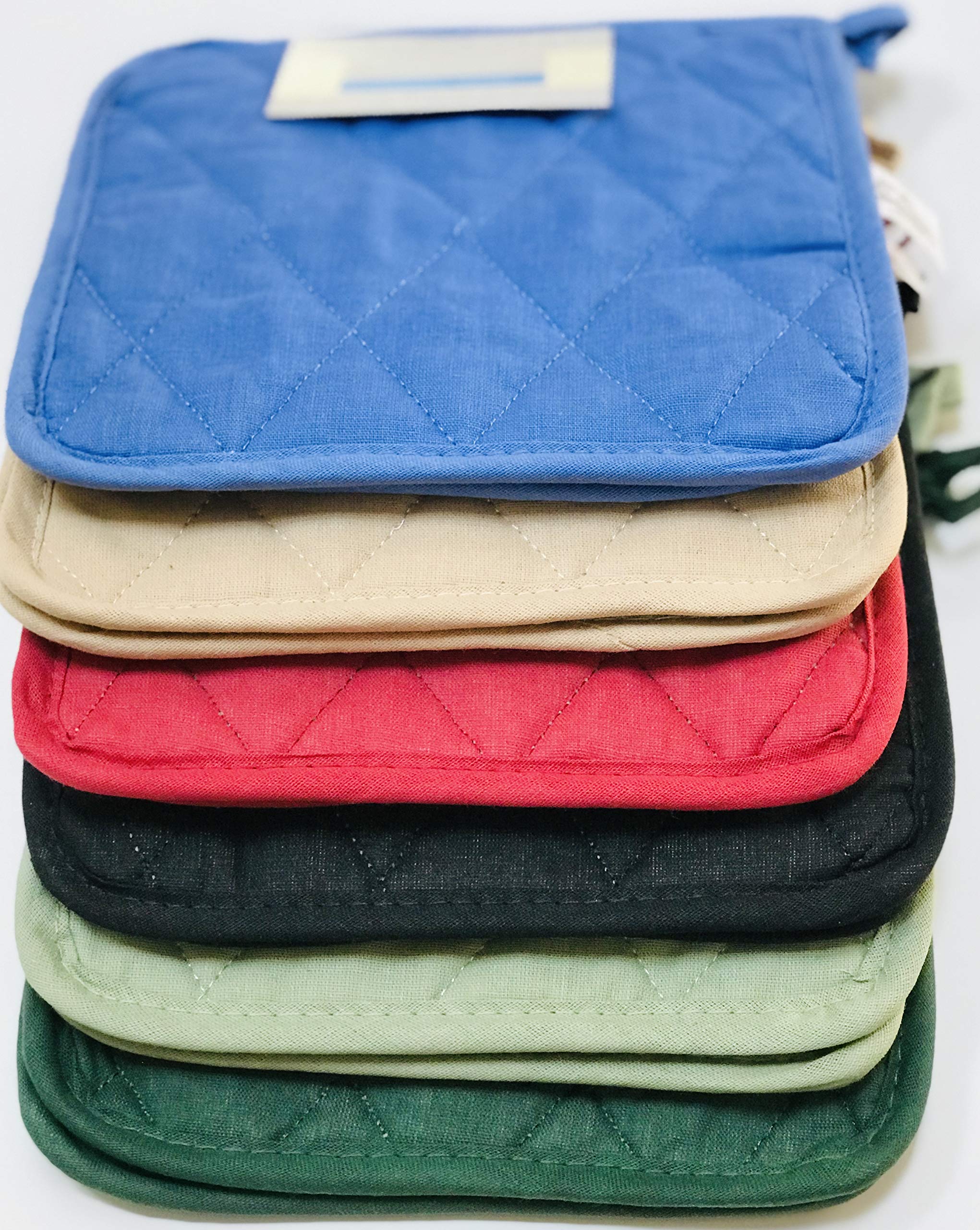 Cotton Pot Holders for Home Store, Set of 2 Total 10 Count. (Mix Random)