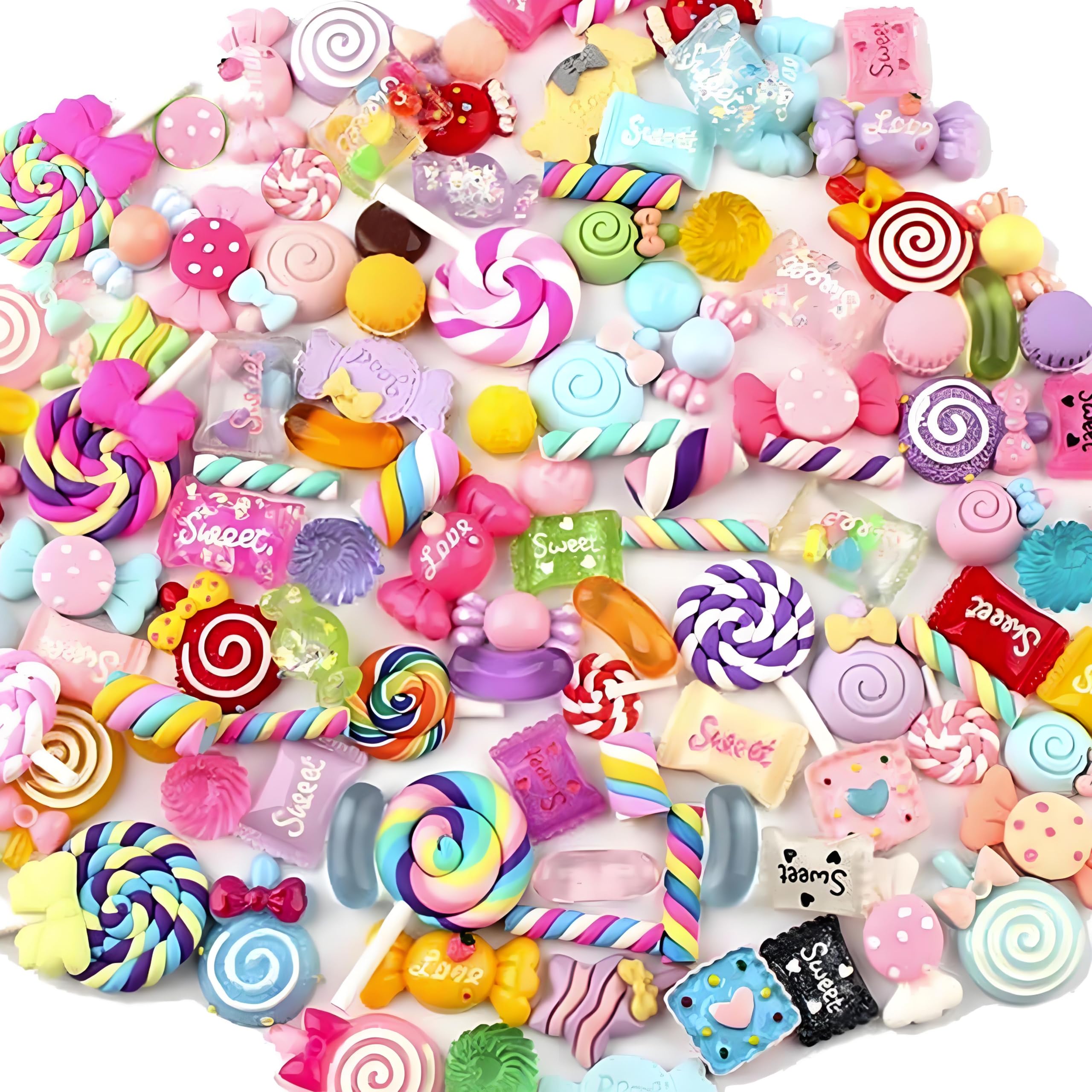 30 PCS Sweets Slime Charms Set Simulate Candy Resin Charm