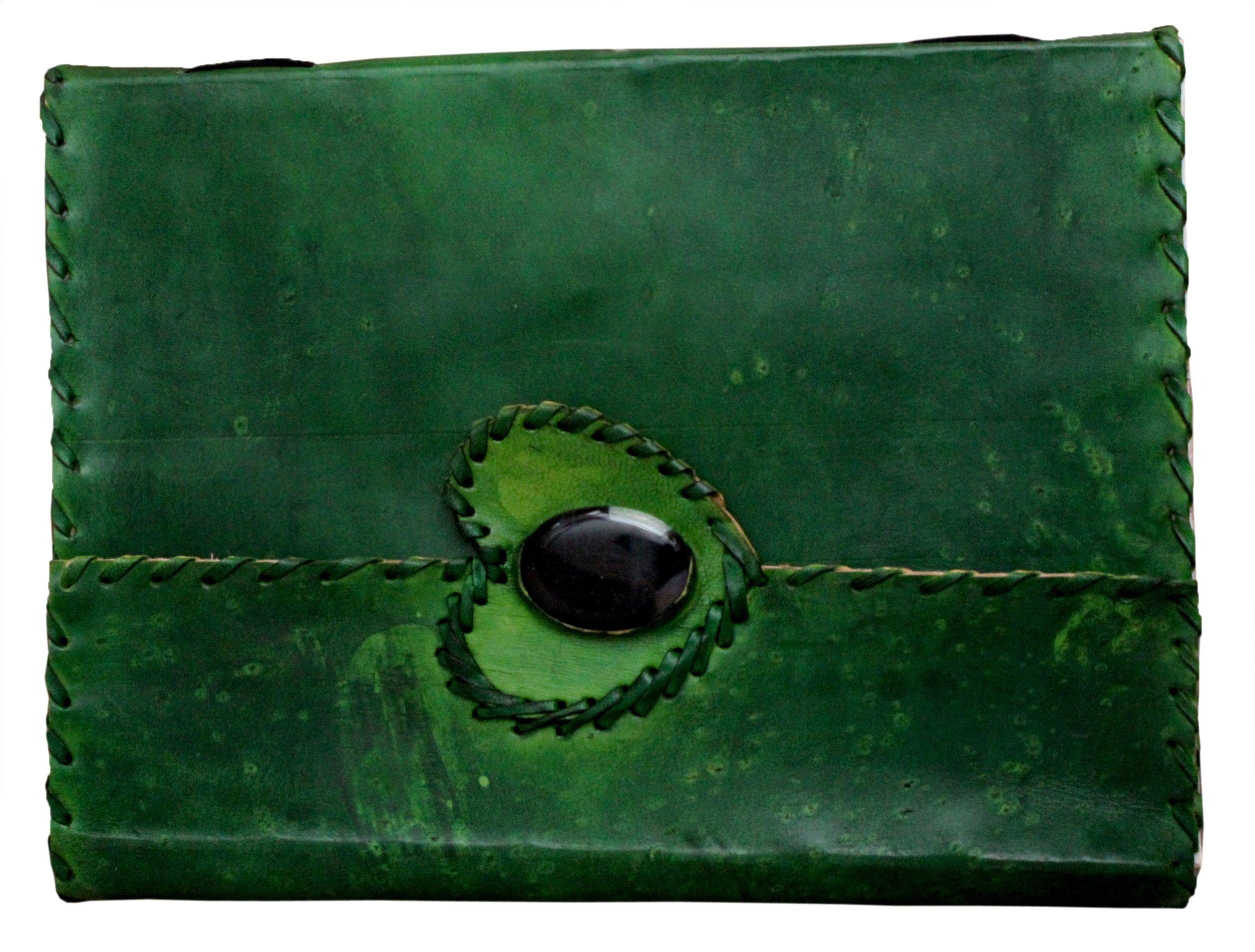 pranjals house Pure Genuine Real Vintage Hunter Leather Handmadepaper Notebook Diary for Office Gift Home to Write Poem Daily Update - Size of (H) 10*(L) 7 Green