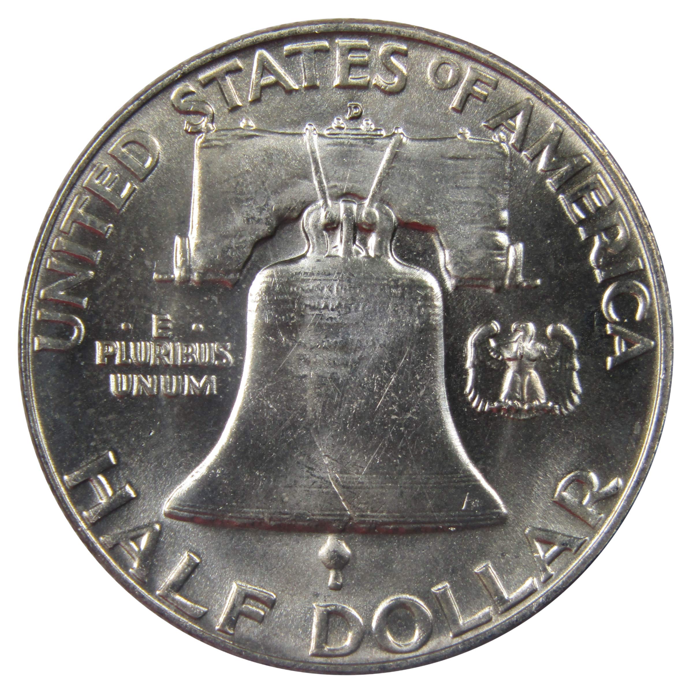 1958 D Franklin Half Dollar BU Uncirculated Mint State 90% Silver