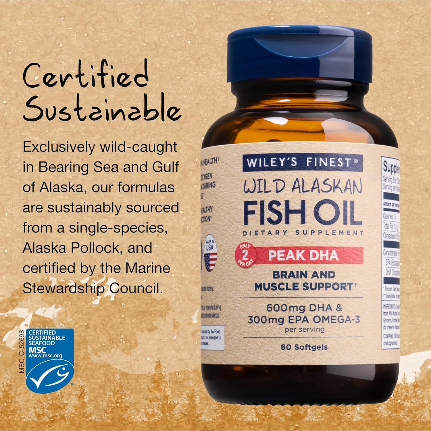 Wiley's Finest Stress & Cognitive Support Bundle - Relax Focus + Peak DHA - 30 Servings