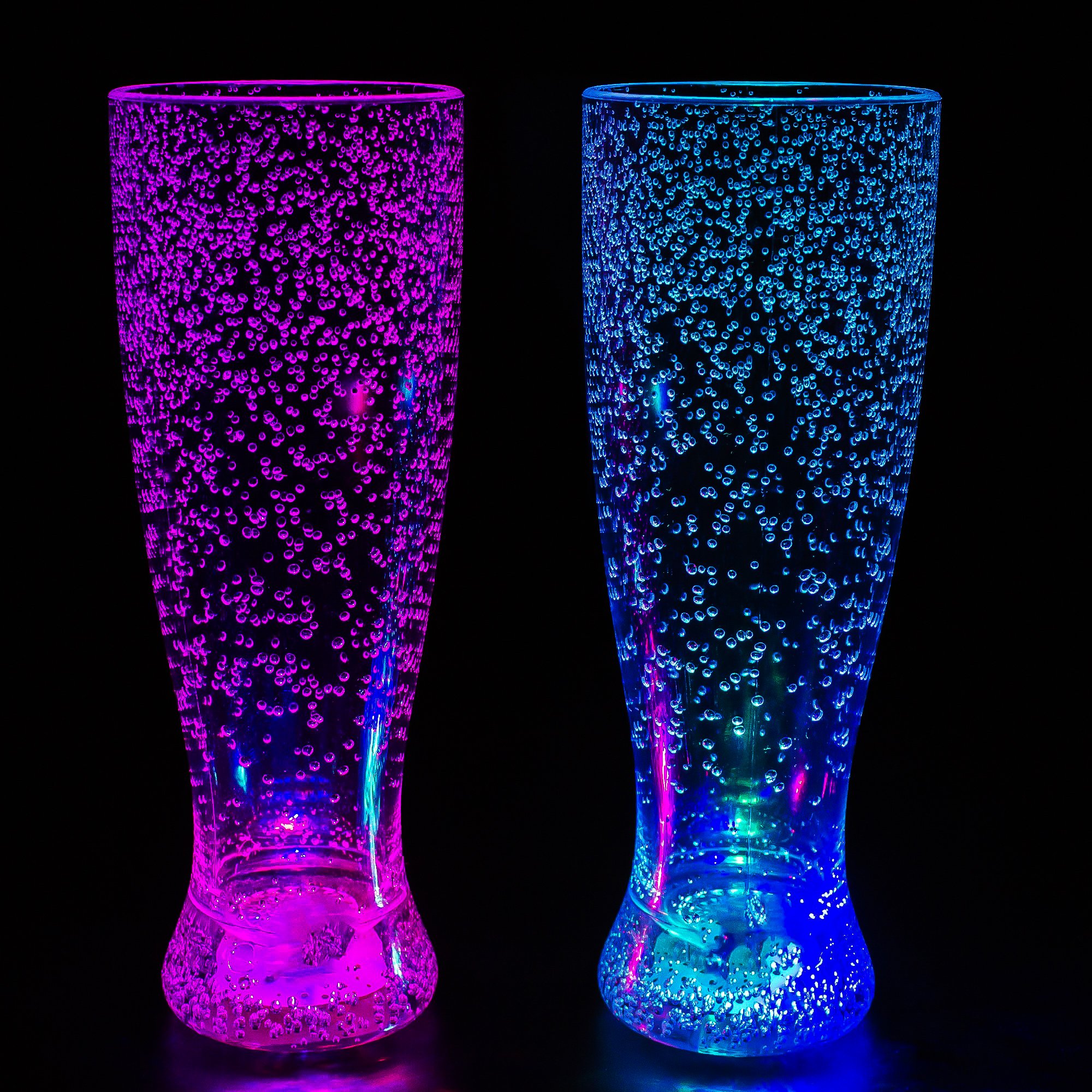 Windy City Novelties 24 oz Multi-Color LED Pilsner Glass with Dynamic Light-Up Modes - Illuminated Drinkware for St. Patrick's Day, Parties & Festive Celebrations