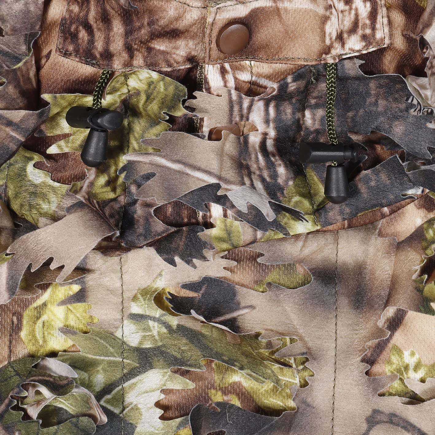 AUSCAMOTEK 3D Leafy Poncho Ghillie Suit Camouflage Cloak Cape for Deer Turkey Hunting