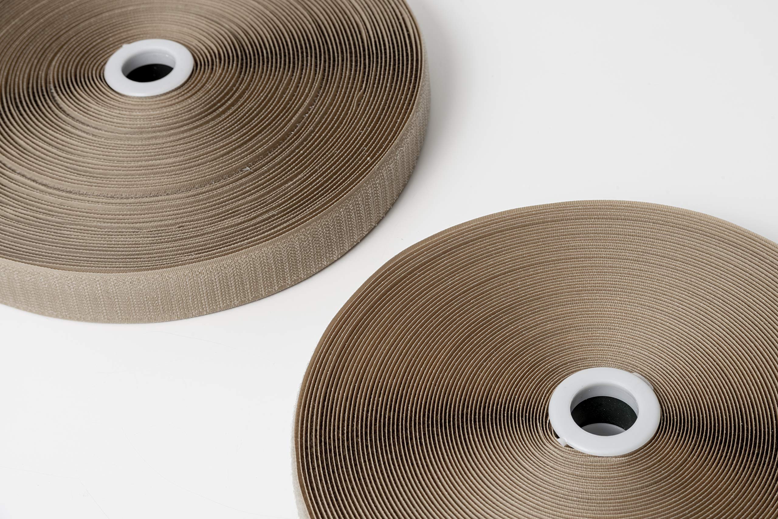 IPEA Ruban à déchirer (non adhésif) à coudre - 25 mètres x 20 mm - Bande de couture extra forte pour décoration de maison vêtements - Corde crochet et anneau - Couleur beige