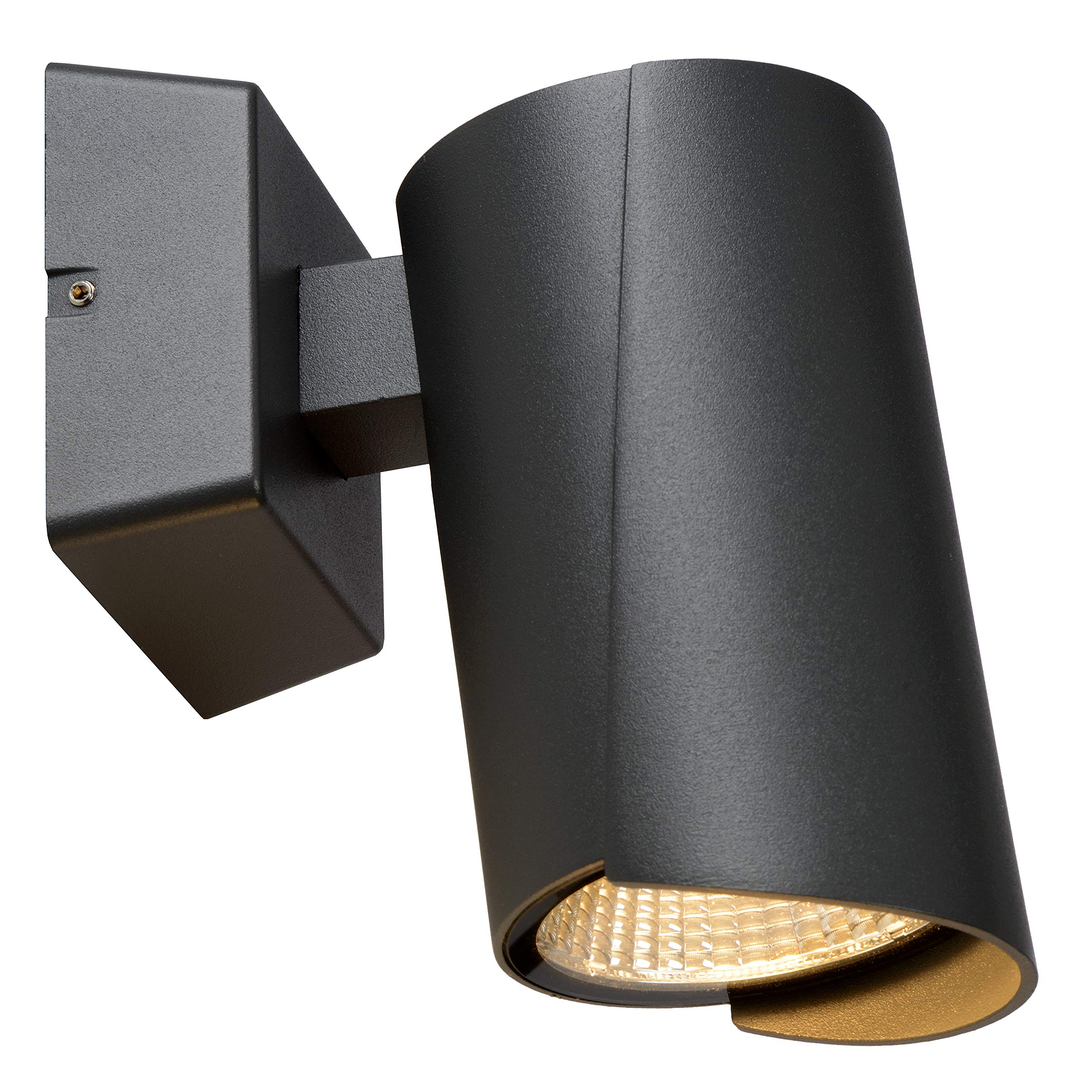 LUCIDE MANAL - Foco de pared/Lámpara de pared Dentro/Fuera - LED - 1x13W 3000K - IP65 - Antracita