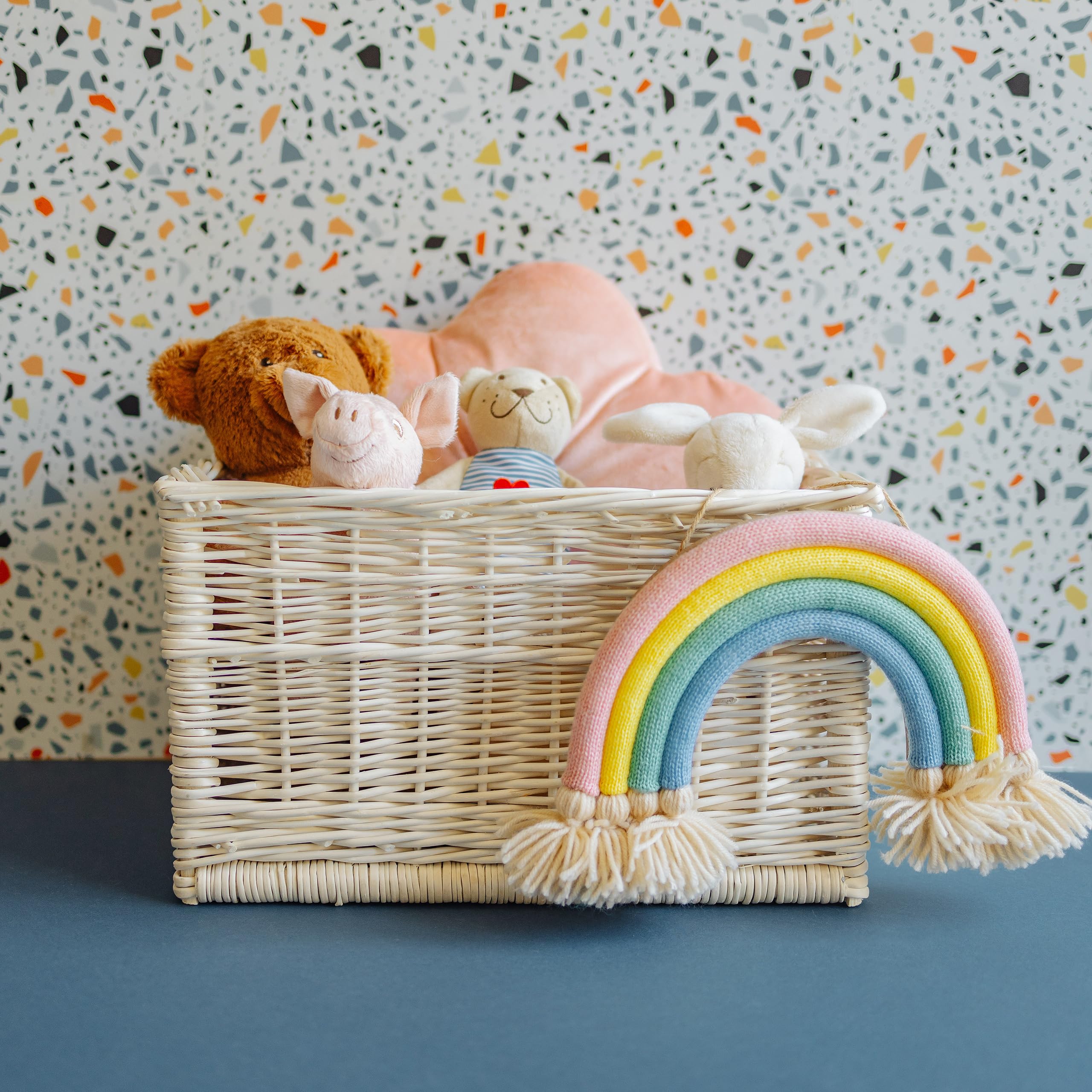 Creative Home Panier de Rangement en Osier Blanc