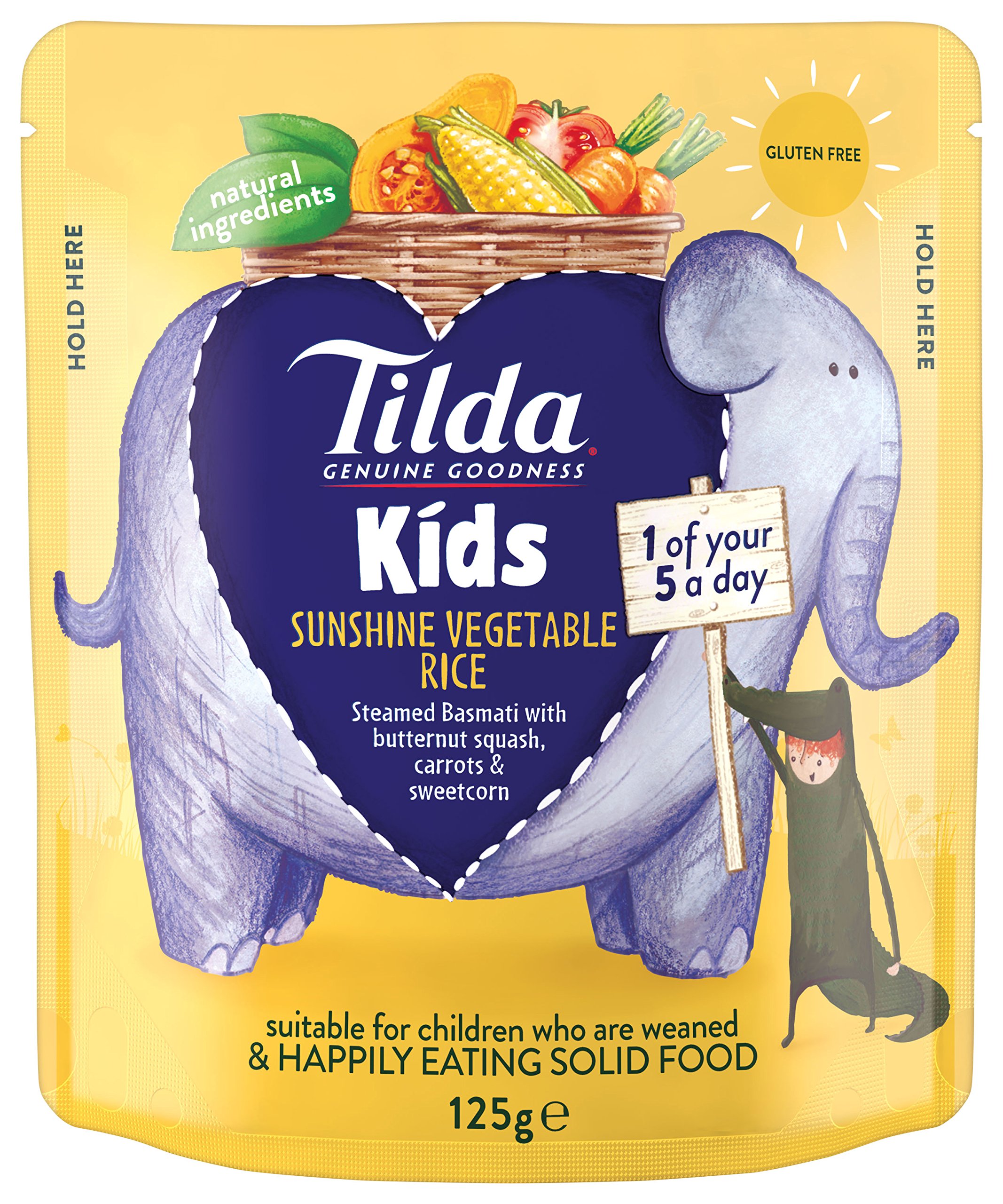 Tilda Kids Sun Shine Vegetables Rice 125 G (Pack Of 9)