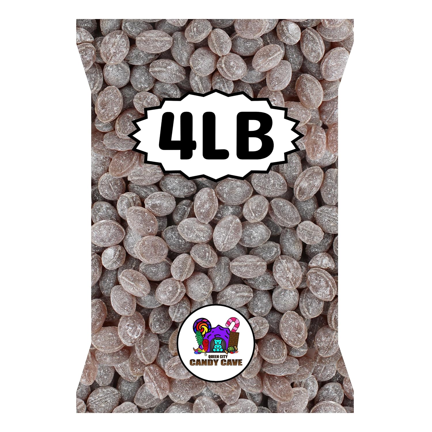 Old Fashioned Root Beer Drops Hard Candy Bulk - Sanded Zesty Rootbeer Drops - Hard Candy Old Fashioned - Classic Sugar Sanded Root Beer Candies (4 Pound)