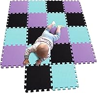 Vista 8 de MQIAOHAM - Tapetes de juego para bebe, tapete de espuma en forma de rompecabezas para ejercicio, hogar y equipo de gimnasio, juguete suave para bebe