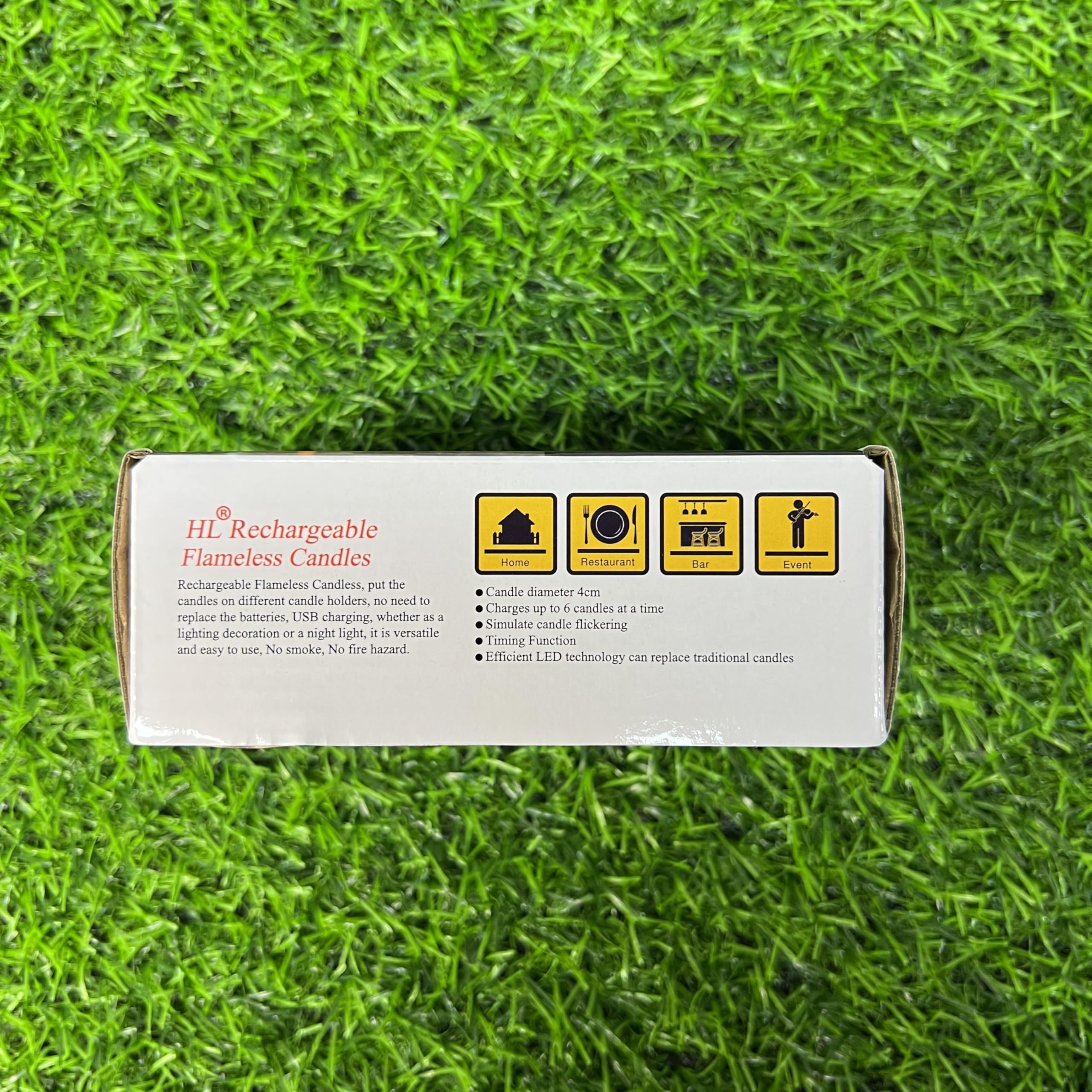 HL Wiederaufladbare LED Kerzen,50+Stunden Aufladbare Teelichter mit Fernbedienung und Timer, Dimmbare LED- Akku Teelichter,4 x 4.7cm Flackernde Votivkerzen Heimdekoration, 6Stück, Bernstein