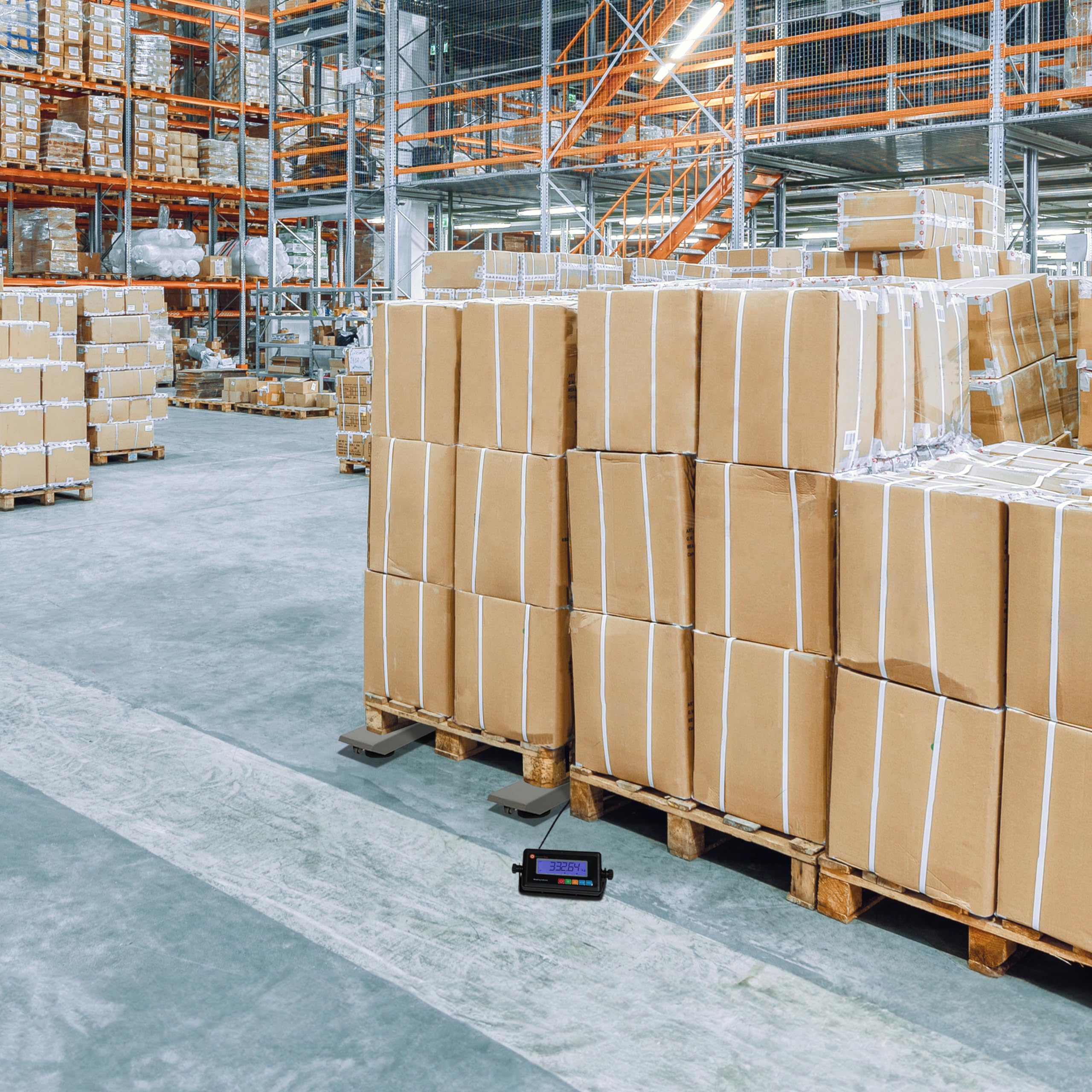 Básculas de viga industriales de alta capacidad 3000 kg | Acero resistente | Indicador de pantalla digital B8 | Batería Recargable | Cable cargador | Ganado Almacén Comercial | Fácil instalación