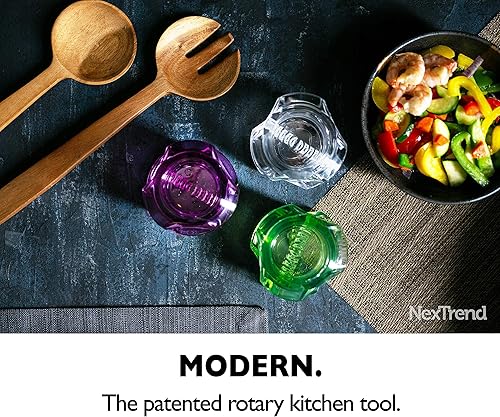 Miniatura 18 de Nextrend Ajo Twister 4ª generación – Capacidad de 3 – 5 dientes, apto para lavavajillas, sin BPA (verde) Verde,Claro,Púrpura