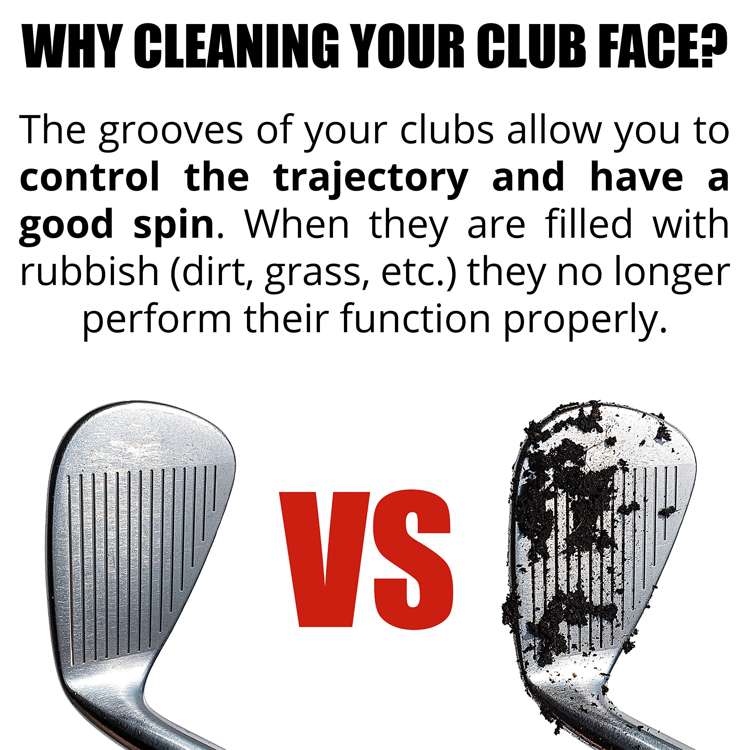 Kit per la pulizia del club di golf : spazzola pulisci mazze da golf schiumosa con serbatoio acqua/sapone + portachiavi magnetico + portachiavi magnetico + asciugamano per mazze da golf + asciugamano per palline da golf (gli asciugamani sono opzionali)