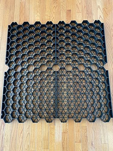 Miniatura 5 de Adoquines de césped permeables planos entrelazados, base de cobertizo de plástico HDPE para paisajismo y refuerzo de suelo en estacionamientos,