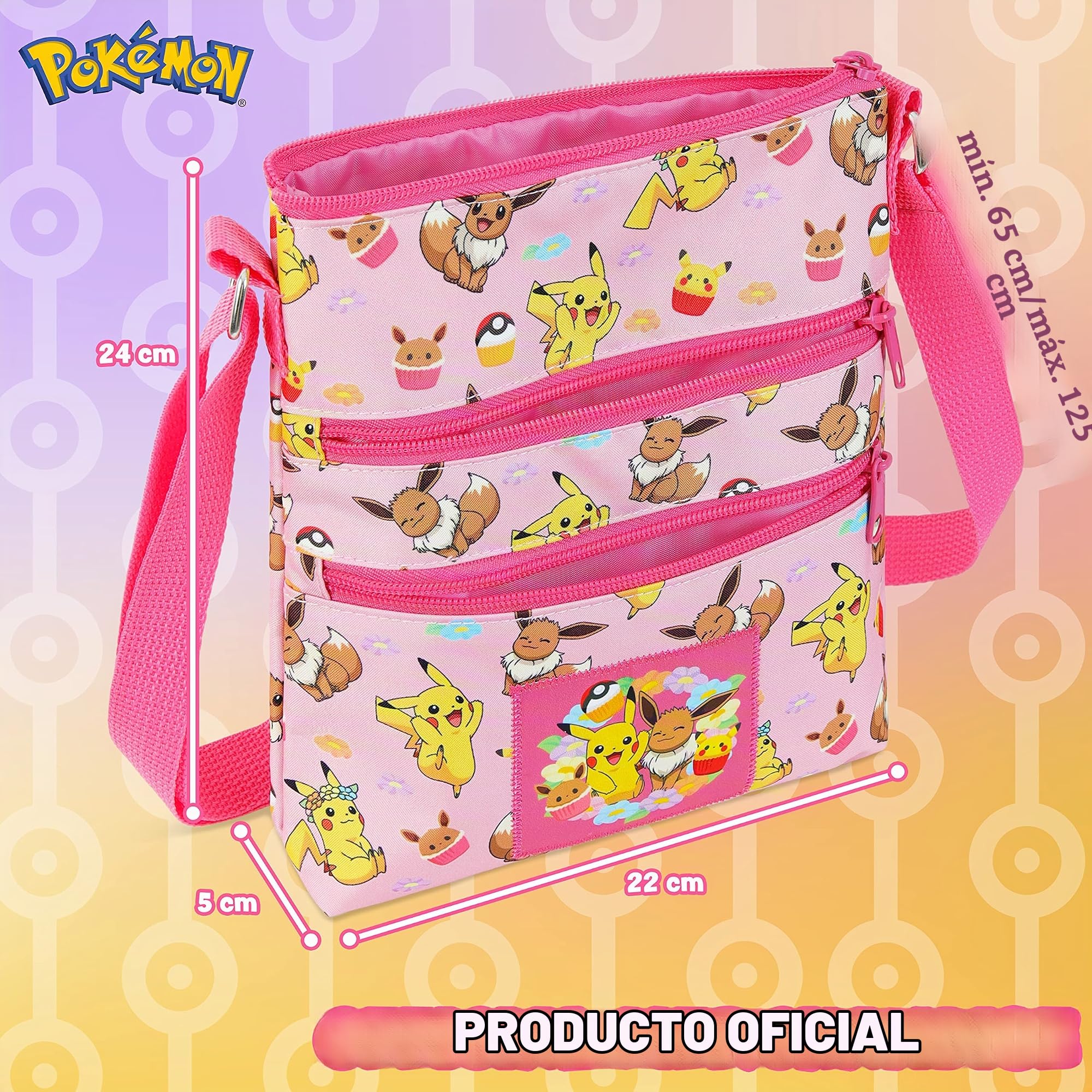 Pokemon Bolso bandolera Pikachu 3D para niños, adolescentes, viajes, vacaciones, regalos de anime