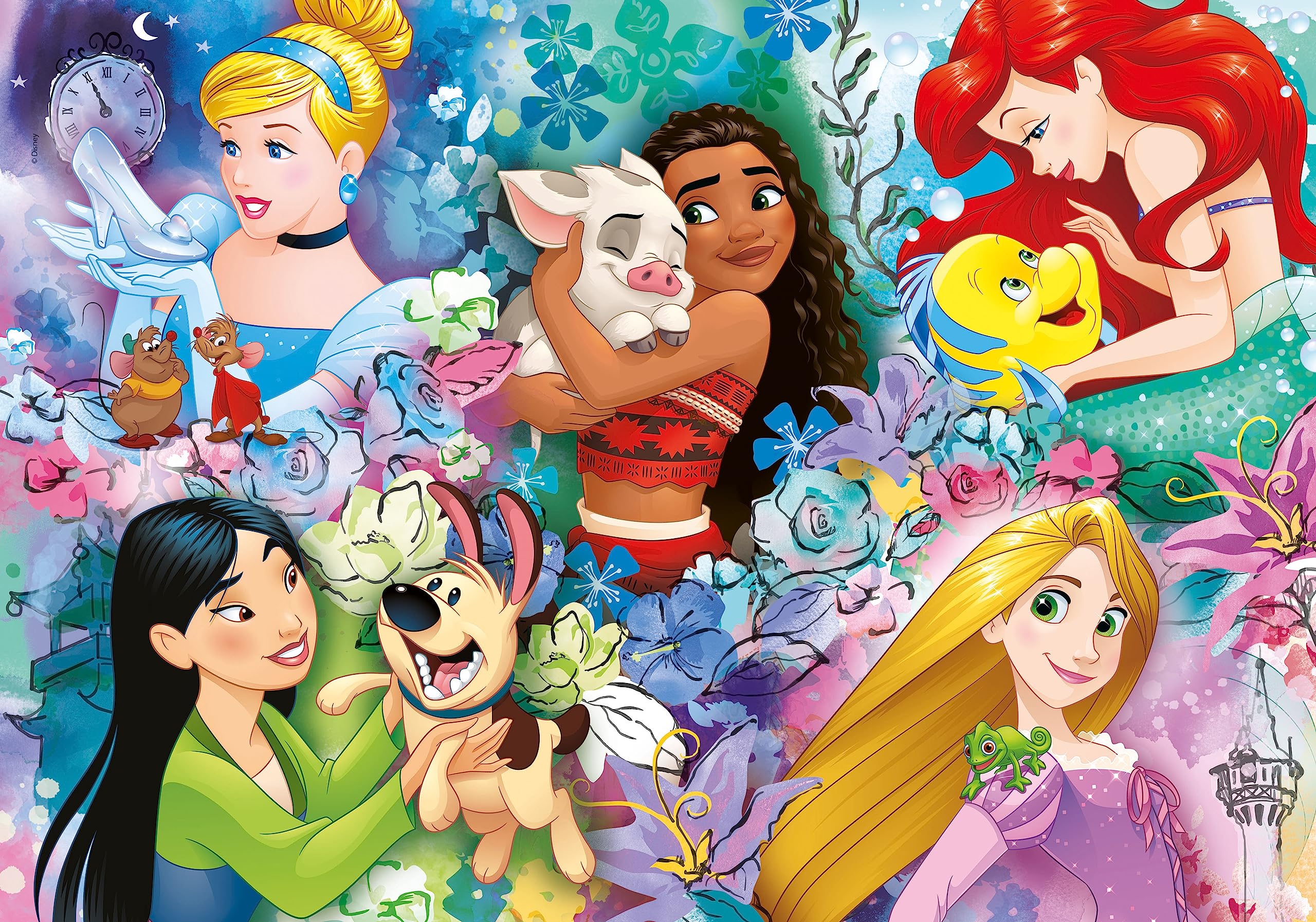 Clementoni - Puzzle Disney Princess 60 Pezzi Supercolor, Illustrazione Principesse Classici Disney, Idea Regalo, 33,5x23,5 cm, 26995 - 3