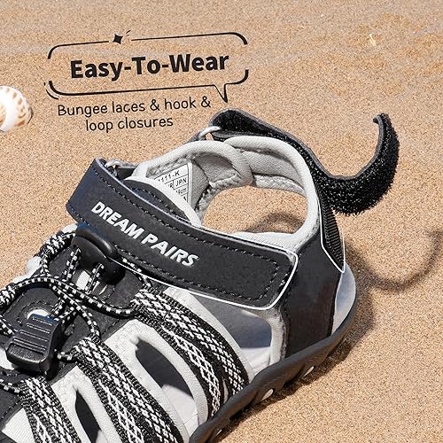 Miniatura 2 de DREAM PAIRS Sandalias deportivas de verano para niños y niñas, para senderismo, playa, casual, puntera cerrada, ajustable, multicolor, para niños